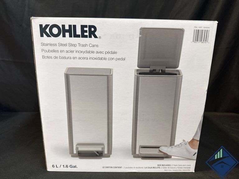 Kohler Stainless Steel Step Trash Can - *NEW*