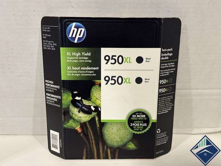 HP 950XL High Yield Black Ink Cartridge Twin-Pack - Retail: $ 99.99   - *NEW*