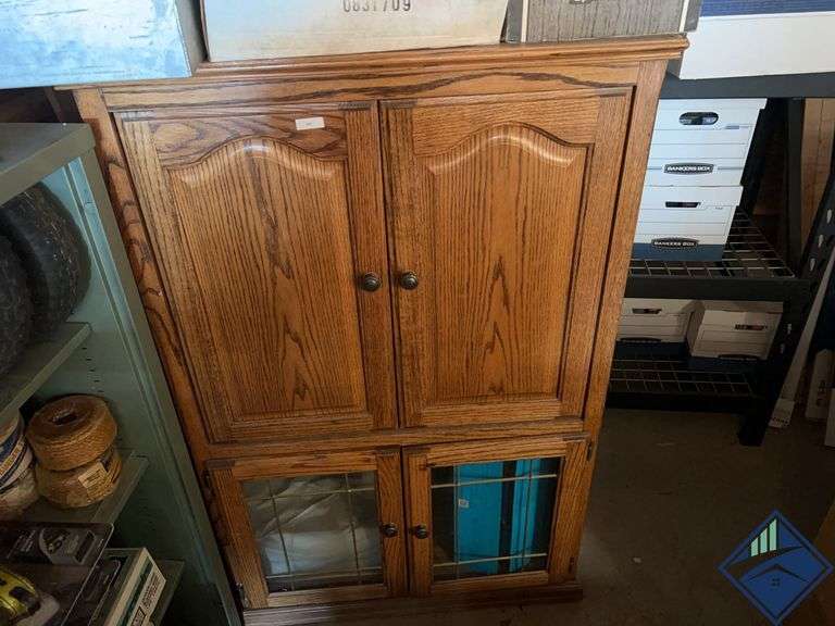 Wooden Media Cabinet