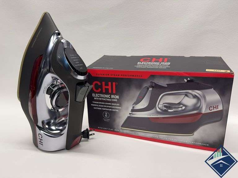 CHI Electronic Iron w/ Retractable Cord - Retail: $ 59.99   - Like New