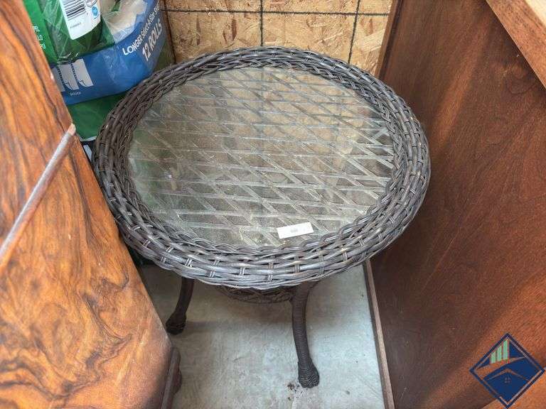 Outdoor Glass End Table