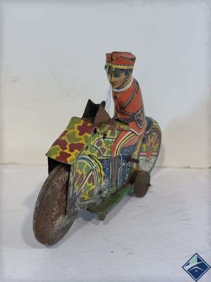 Marx Wind Up Tin Toy Motorcycle