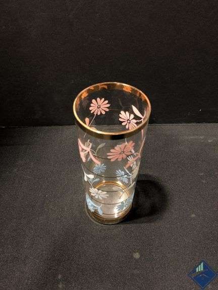 Vintage Hand Painted Tall Tumblers