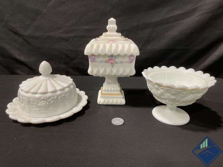 Vintage Westmoreland Milk Glass Set