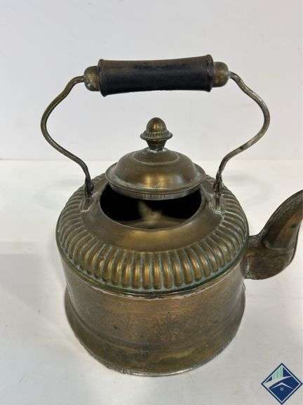 Brass & Copper Teapot, Funnel, Bucket, etc.