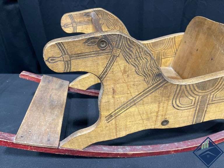 Antique Oak Rocking Horse