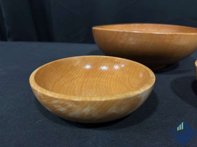 Vintage Wooden Bowl Set