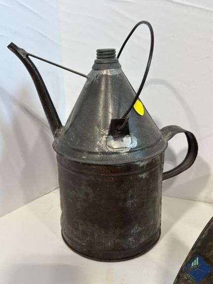Brass & Copper Teapot, Funnel, Bucket, etc.