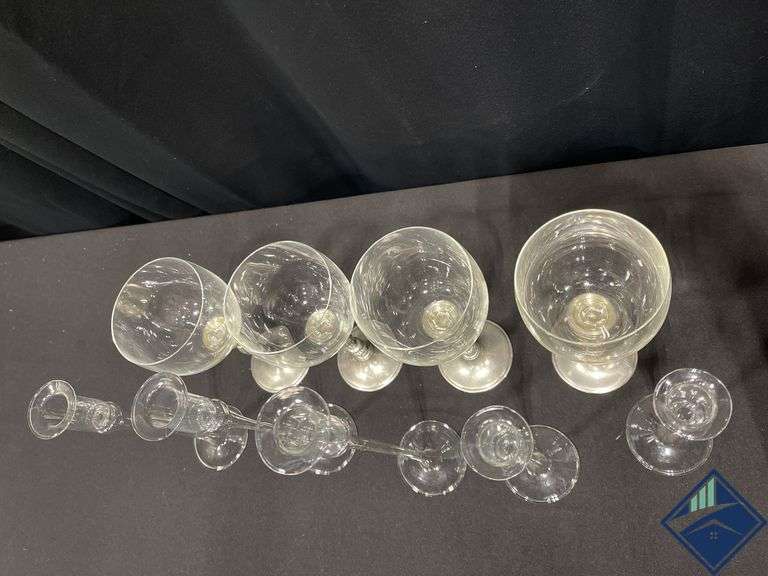 Glass Candlesticks & Wine Glasses