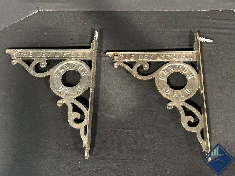 The Ney MFG Co. Canton Ohio Cast Iron Shelf Supports