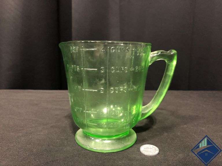 4 Cup Vaseline Glass Measuring Cup