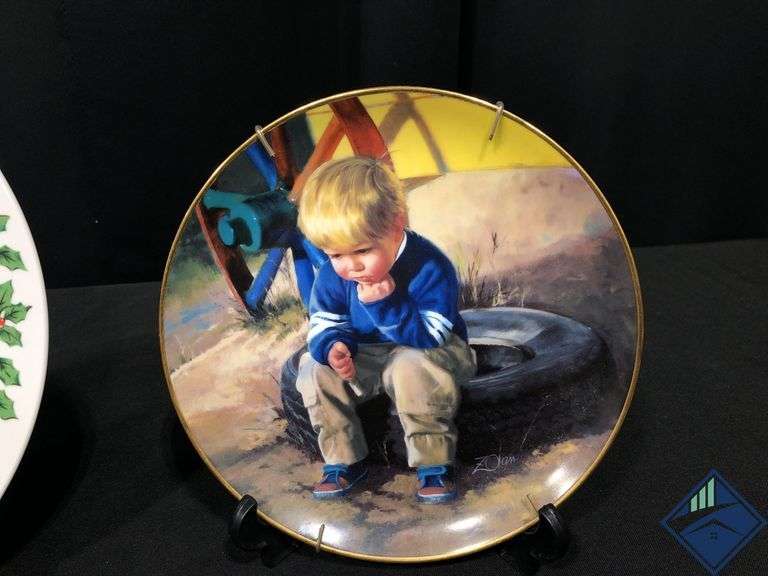 Vintage Glass Christmas Plates