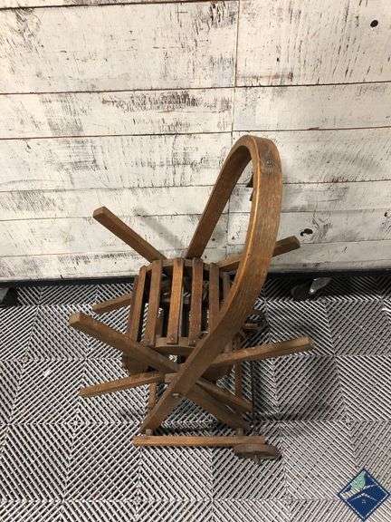 Antique Oak Hose Reel