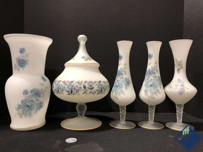 Vintage Norleans Glass Vase Set