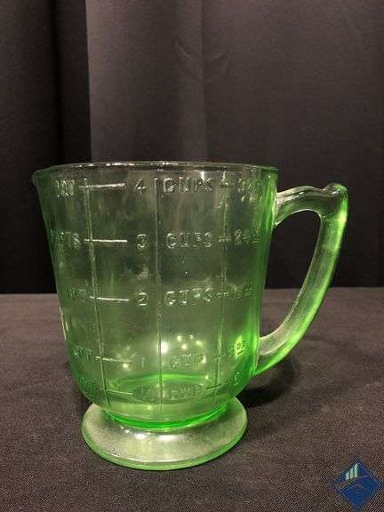 4 Cup Vaseline Glass Measuring Cup