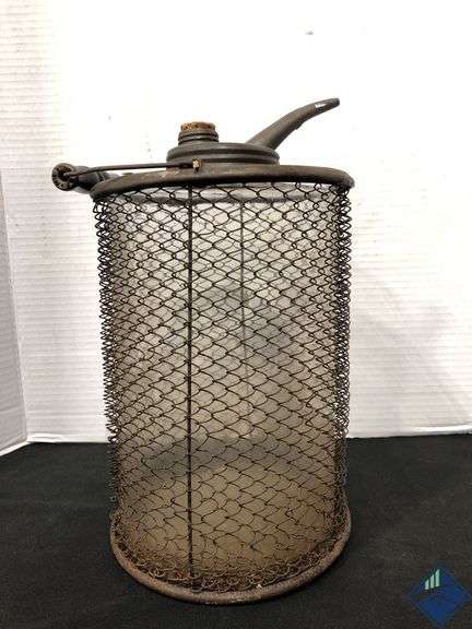 12” Glass Lined Coal Oil Container with Coiled Metal Shell