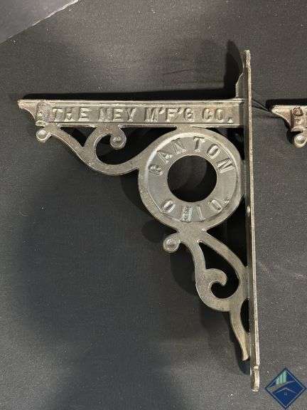 The Ney MFG Co. Canton Ohio Cast Iron Shelf Supports