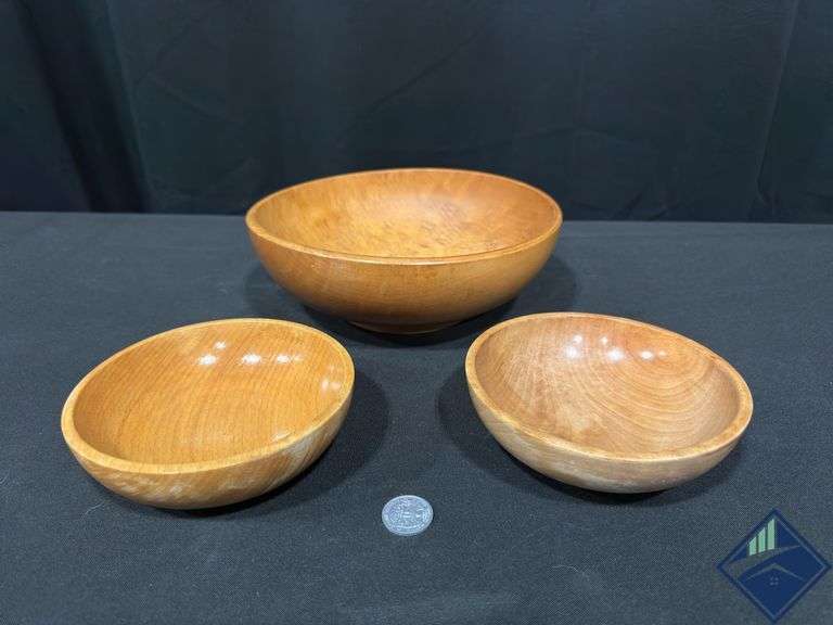 Vintage Wooden Bowl Set