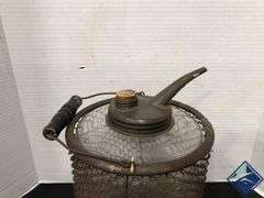 12” Glass Lined Coal Oil Container with Coiled Metal Shell