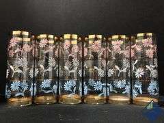 Vintage Hand Painted Tall Tumblers