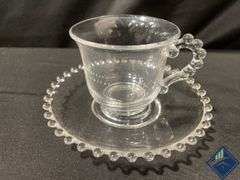 Vintage Imperial Glass Candlewick Cups and Saucers
