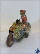 Marx Wind Up Tin Toy Motorcycle