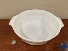 Vintage Fire King Meadow Green 3qt Casserole Dish