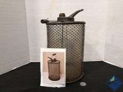 12” Glass Lined Coal Oil Container with Coiled Metal Shell