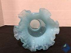 6” Blue Ombré Hobnail Vase