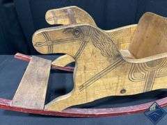 Antique Oak Rocking Horse