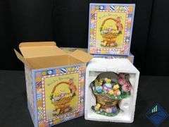 Easter Porcelain Decorative Box, Ornaments & Bunny Bag