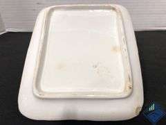 Antique Floral Butter Dish