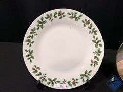Vintage Glass Christmas Plates