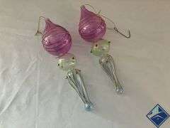 Vintage Hand Blown Art Glass Christmas Ornaments