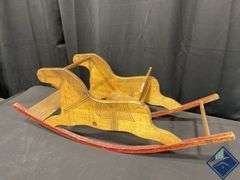 Antique Oak Rocking Horse
