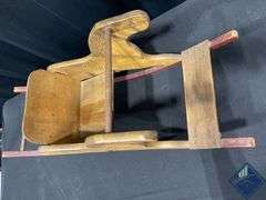 Antique Oak Rocking Horse