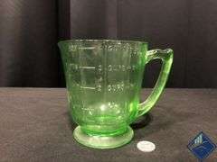 4 Cup Vaseline Glass Measuring Cup