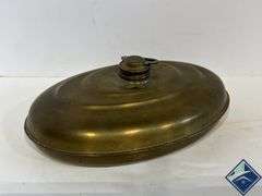 Antique Brass Bed Warmer Dish