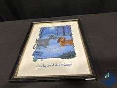Lady and the Tramp “Paw Prints in Wet Cement“ Framed Poster