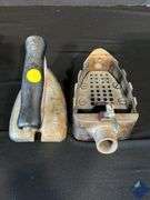Cast Iron/Metal Assorted Irons with Iron Holder