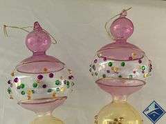 Vintage Hand Blown Art Glass Christmas Ornaments