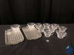 Anchor Hocking Starburst Luncheon Plate & Cup Set
