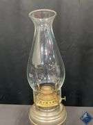 19” Antique Metal Oil Lamp