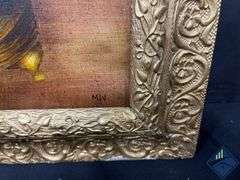 Signed Marie Wood Magnolia Filled Vase Painting