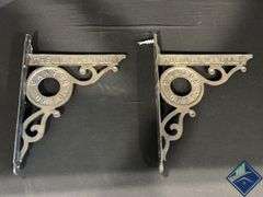 The Ney MFG Co. Canton Ohio Cast Iron Shelf Supports