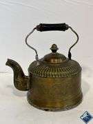 Brass & Copper Teapot, Funnel, Bucket, etc.