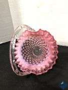 8” Pink Ombré Hobnail Basket