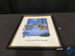 Lady and the Tramp “Paw Prints in Wet Cement“ Framed Poster