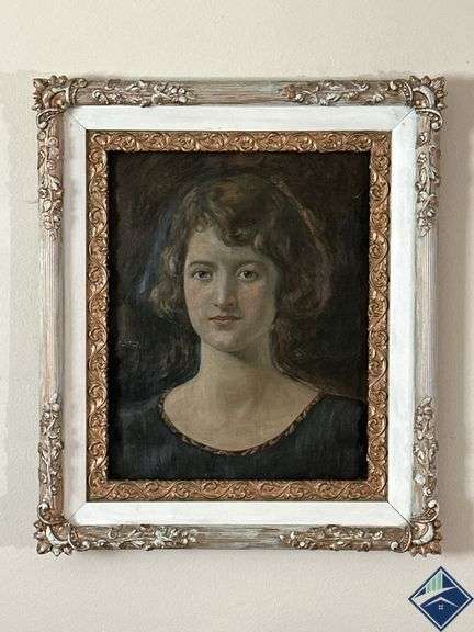 Beautifully Framed Solemn Women Painting