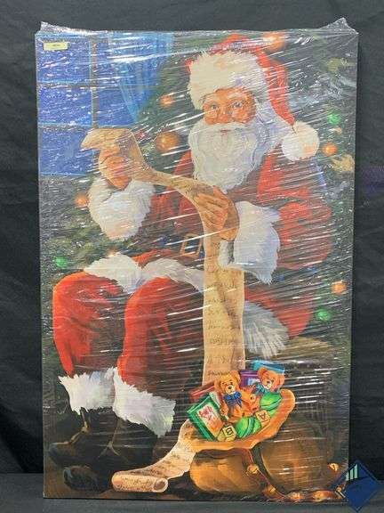 Santa Claus Naughty or Nice Canvas *NEW* *NEW*